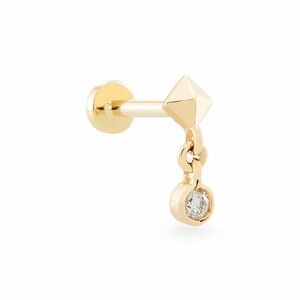 Kendra Scott 14k Yellow Gold Mini Single Stud Earring with dangle